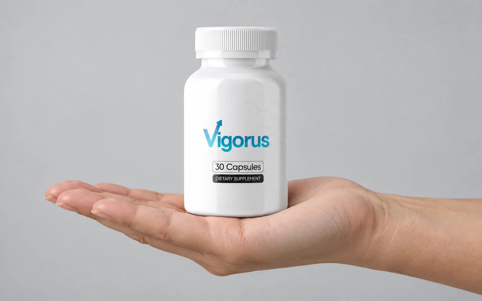 Vigorus — the package held in a hand