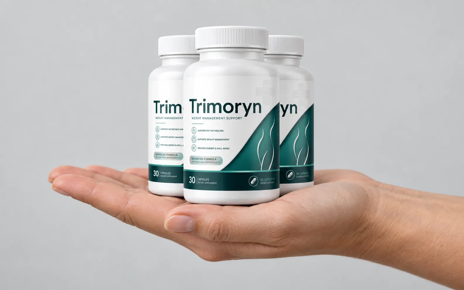 Trimoryn — the package held in a hand