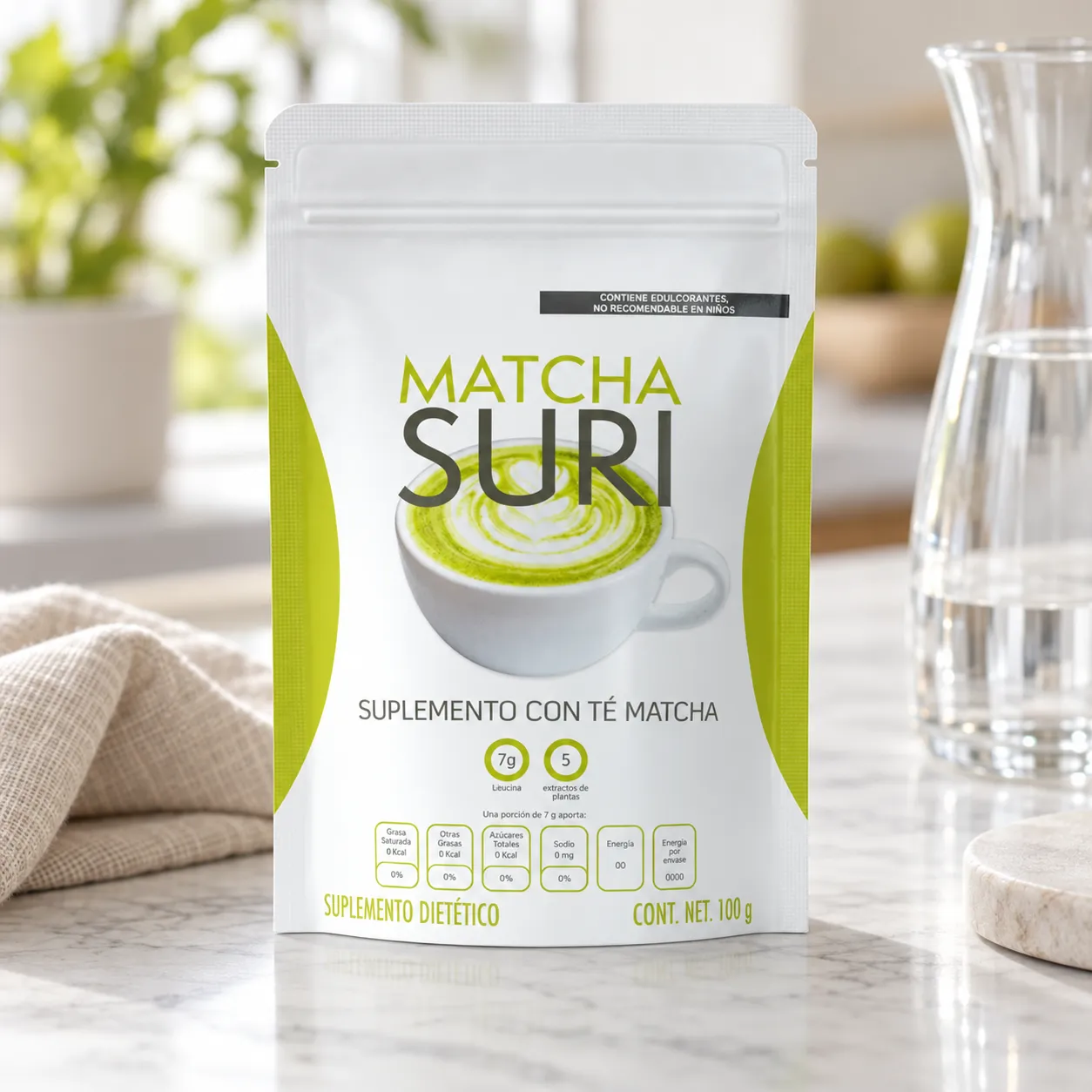 Matcha Suri — the package in everyday use