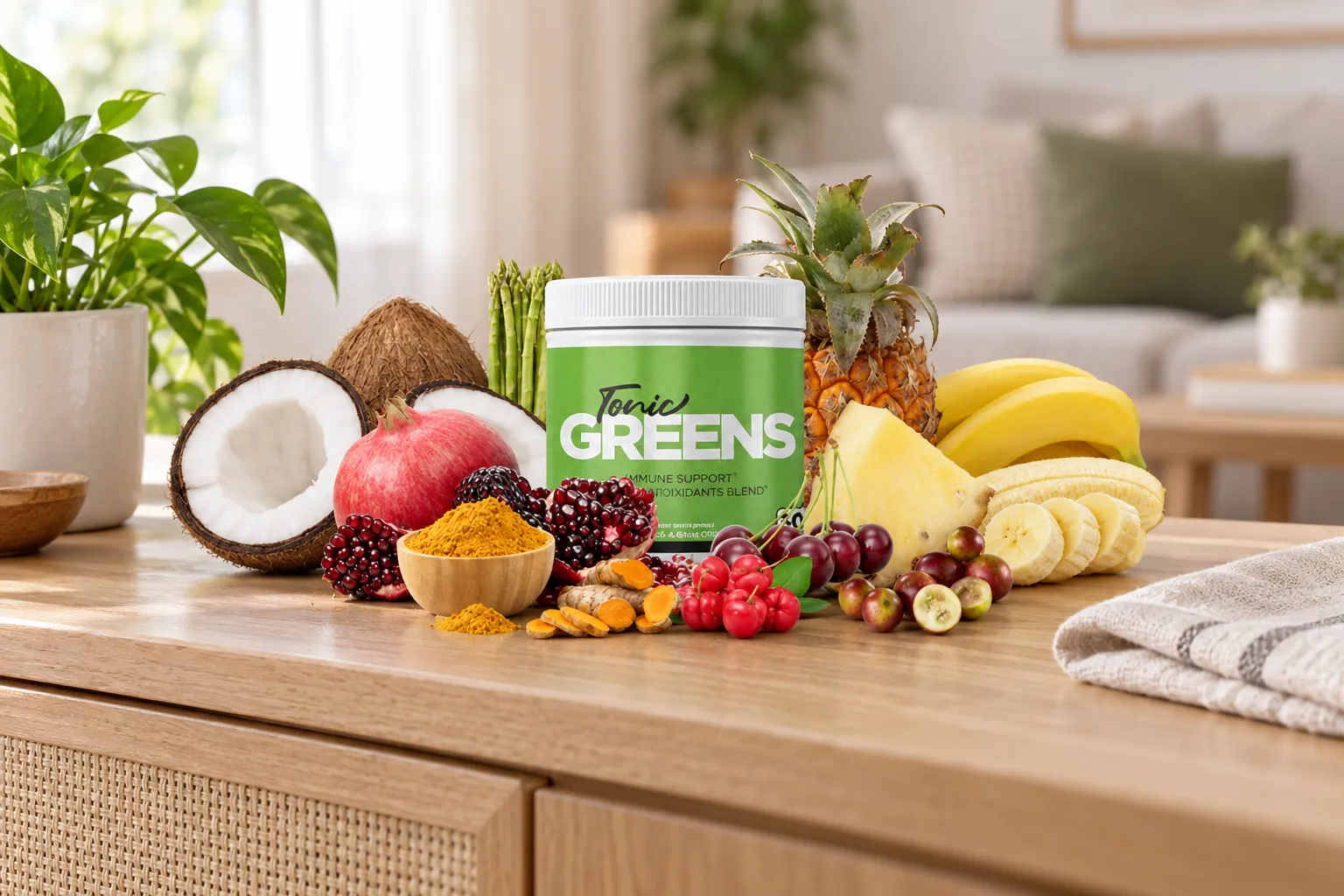 TonicGreens — the package in everyday use