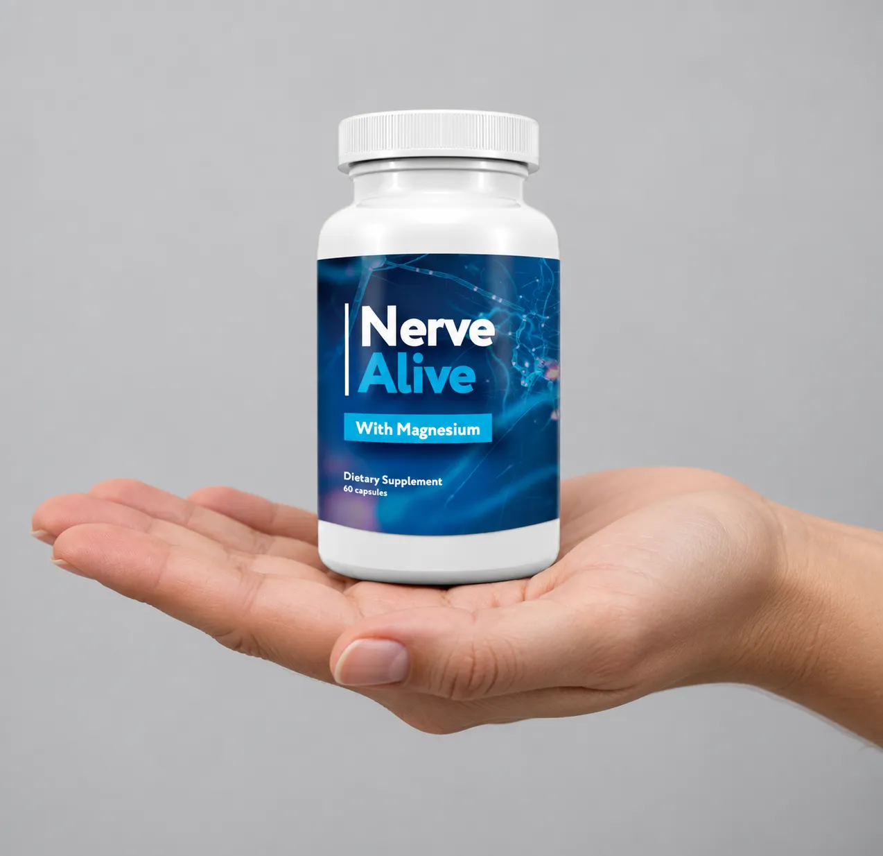 NerveAlive — the package held in a hand