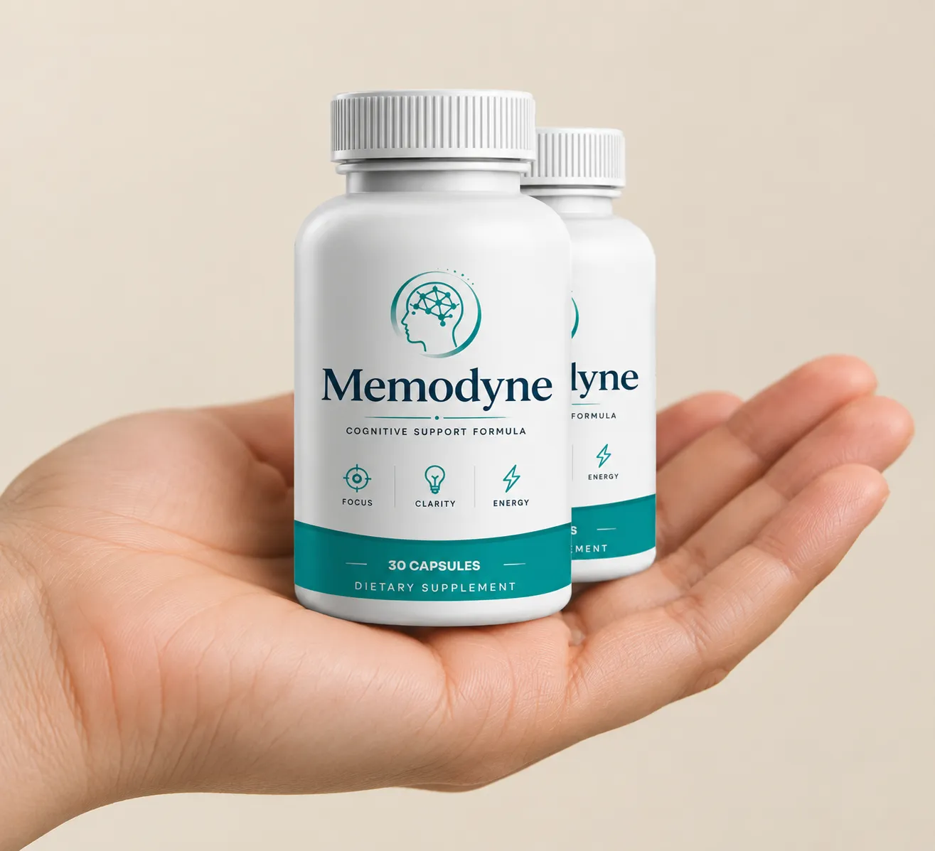 Memodyne — the package held in a hand